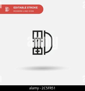 Chordophone Simple vector icon. Illustration symbol design template for web mobile UI element. Perfect color modern pictogram on editable stroke. Chordophone icons for your business project Stock Vector