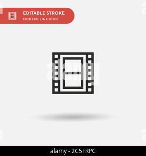 Film Simple vector icon. Illustration symbol design template for web mobile UI element. Perfect color modern pictogram on editable stroke. Film icons for your business project Stock Vector