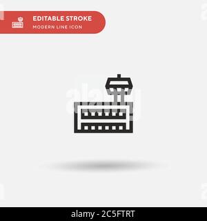 Airport Simple vector icon. Illustration symbol design template for web mobile UI element. Perfect color modern pictogram on editable stroke. Airport icons for your business project Stock Vector