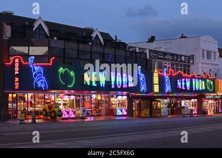 New York amusement arcade at Southend on Sea Essex Stock Photo