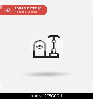 Bike Simple vector icon. Illustration symbol design template for web mobile UI element. Perfect color modern pictogram on editable stroke. Bike icons for your business project Stock Vector