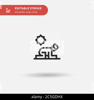 Pray Simple vector icon. Illustration symbol design template for web mobile UI element. Perfect color modern pictogram on editable stroke. Pray icons for your business project Stock Vector