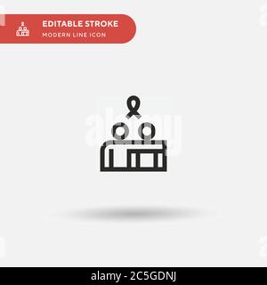 Hug Simple vector icon. Illustration symbol design template for web mobile UI element. Perfect color modern pictogram on editable stroke. Hug icons for your business project Stock Vector