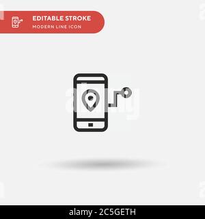 Gps Simple vector icon. Illustration symbol design template for web mobile UI element. Perfect color modern pictogram on editable stroke. Gps icons for your business project Stock Vector