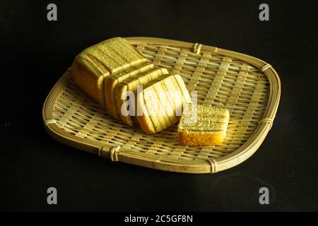 Kek Lapis Sarawak or The Sarawak layer cake is a layered cake, traditionally served in Sarawak, Malaysia on special occasions Stock Photo