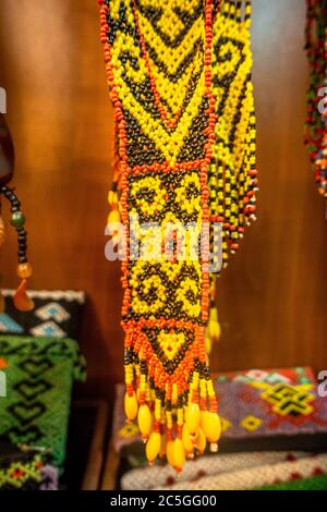 Sarawak Traditional Handicraft. Usually sold at the shops along the Main Bazaar Street, Kuching for tourist to bring home as souvenir,selective focus Stock Photo