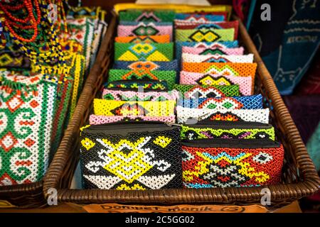 Sarawak Traditional Handicraft. Usually sold at the shops along the Main Bazaar Street, Kuching for tourist to bring home as souvenir,selective focus Stock Photo