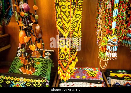 Sarawak Traditional Handicraft. Usually sold at the shops along the Main Bazaar Street, Kuching for tourist to bring home as souvenir,selective focus Stock Photo