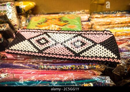 Sarawak Traditional Handicraft. Usually sold at the shops along the Main Bazaar Street, Kuching for tourist to bring home as souvenir,selective focus Stock Photo