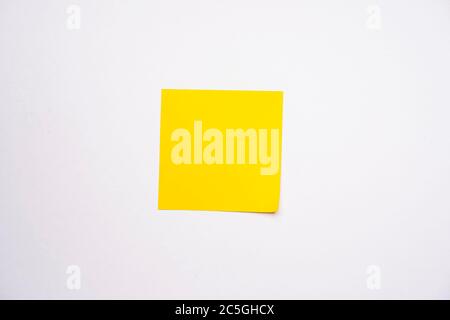 Sticky notes against white background, copy space for text Stock Photo