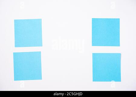 Sticky notes against white background, copy space for text Stock Photo