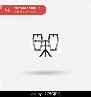 Conga Simple vector icon. Illustration symbol design template for web mobile UI element. Perfect color modern pictogram on editable stroke. Conga icons for your business project Stock Vector