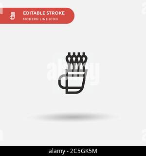 Quiver Simple vector icon. Illustration symbol design template for web mobile UI element. Perfect color modern pictogram on editable stroke. Quiver icons for your business project Stock Vector