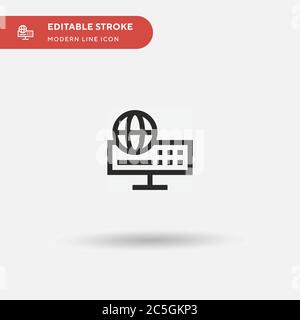 Server Simple vector icon. Illustration symbol design template for web mobile UI element. Perfect color modern pictogram on editable stroke. Server icons for your business project Stock Vector