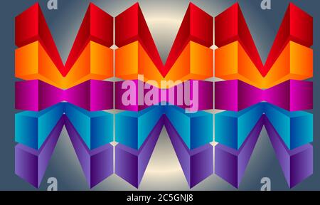 digital design of 3d illustration on abstract backgrounds Stock Vector