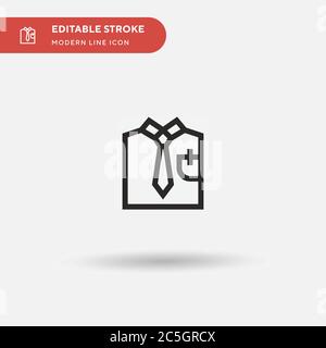 Shirt Simple vector icon. Illustration symbol design template for web mobile UI element. Perfect color modern pictogram on editable stroke. Shirt icons for your business project Stock Vector