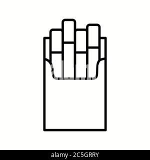 Unique Cigarette pack Vector Line Icon Stock Vector