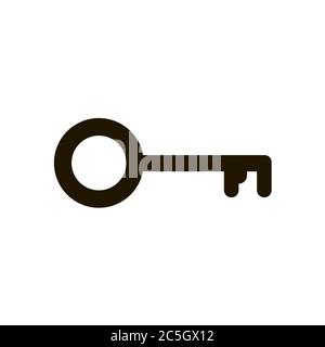 Key Icon in trendy flat style isolated on grey background. Key symbol ...