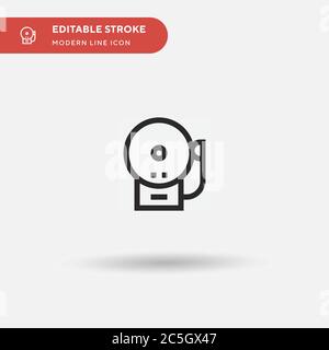 Fire Alarm Simple vector icon. Illustration symbol design template for web mobile UI element. Perfect color modern pictogram on editable stroke. Fire Alarm icons for your business project Stock Vector