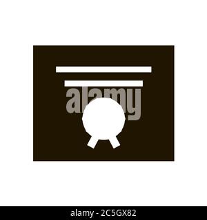 Diploma award icon in trendy flat style isolated. Eps 10. Stock Vector