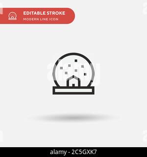 Snow Simple vector icon. Illustration symbol design template for web mobile UI element. Perfect color modern pictogram on editable stroke. Snow icons for your business project Stock Vector