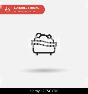 Bathtub Simple vector icon. Illustration symbol design template for web mobile UI element. Perfect color modern pictogram on editable stroke. Bathtub icons for your business project Stock Vector