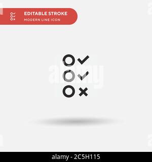 Survey Simple vector icon. Illustration symbol design template for web mobile UI element. Perfect color modern pictogram on editable stroke. Survey icons for your business project Stock Vector