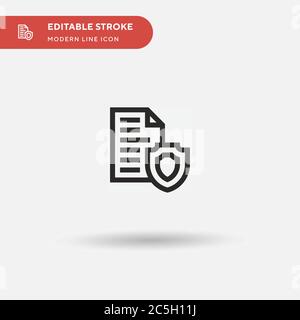 File Simple vector icon. Illustration symbol design template for web mobile UI element. Perfect color modern pictogram on editable stroke. File icons for your business project Stock Vector