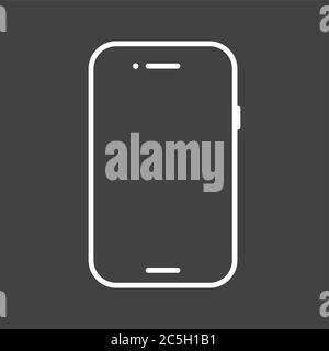 Unique Smartphone Line Vector Icon Stock Vector