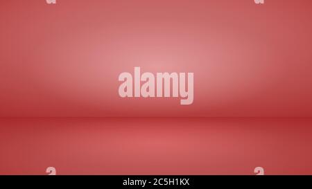 Empty studio background with soft lighting in red colors Stock Vector