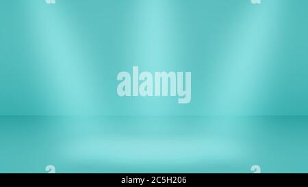 Empty studio background with soft lighting in light blue colors Stock Vector