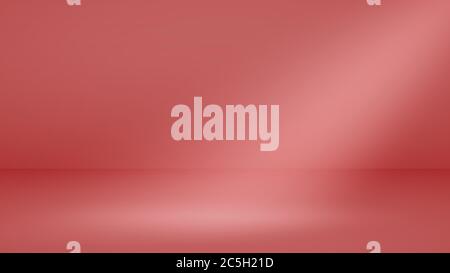 Empty studio background with soft lighting in red colors Stock Vector