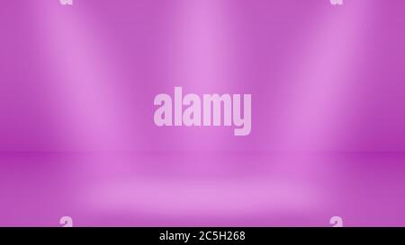 Empty studio background with soft lighting in purple colors Stock Vector