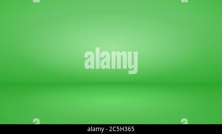 Empty studio background with soft lighting in green colors Stock Vector