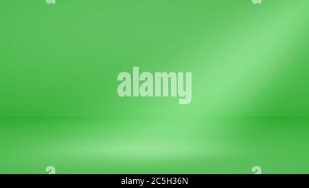 Empty studio background with soft lighting in green colors Stock Vector
