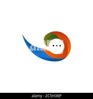 bubble chat colorful vector design template illustration Stock Vector