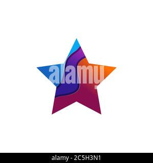 stars colorful vector design template illustration Stock Vector