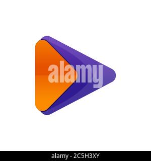 play button colorful vector design template illustration Stock Vector