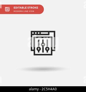 Setting Simple vector icon. Illustration symbol design template for web mobile UI element. Perfect color modern pictogram on editable stroke. Setting icons for your business project Stock Vector