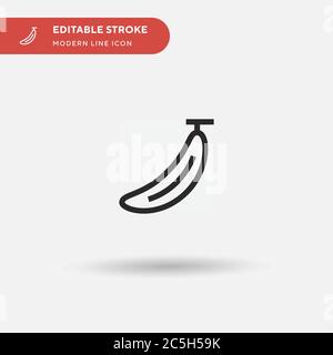 Banana Simple vector icon. Illustration symbol design template for web mobile UI element. Perfect color modern pictogram on editable stroke. Banana icons for your business project Stock Vector