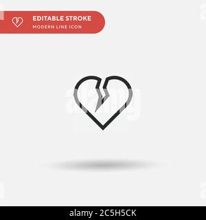 Broken Simple vector icon. Illustration symbol design template for web mobile UI element. Perfect color modern pictogram on editable stroke. Broken icons for your business project Stock Vector