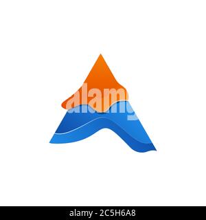 letter a colorful vector design template illustration Stock Vector