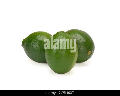Lime. Fresh fruits isolated on white background. Stock Photo