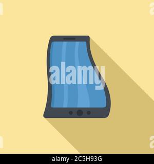Modern flex screen icon. Flat illustration of modern flex screen vector icon for web design Stock Vector