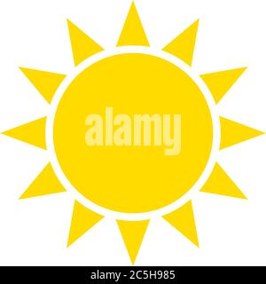 Sun or sunshine as a vector on a isolated background illustration . Stock Vector