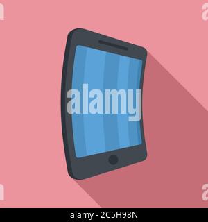 Flex screen icon. Flat illustration of flex screen vector icon for web design Stock Vector