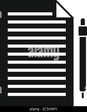Divorce petition icon. Simple illustration of divorce petition vector icon for web design isolated on white background Stock Vector