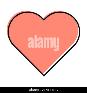 Heart icon, love vector symbol isolated on white bacground. Valentine graphic sign . Stock Vector