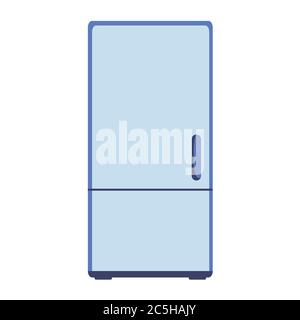 Refrigerator electronic on white background. Vector illustration in trendy flat style. EPS 10 Stock Vector