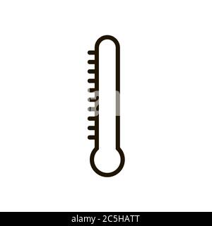 Outdoor thermometer for measuring temperature icon in trendy flat style isolated. Illustration eps 10. Stock Vector